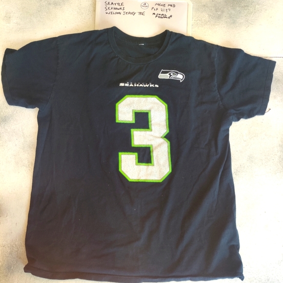 WILSON #3 Seattle SEAHAWKS Jersey Tee size Medium - Picture 2 of 3